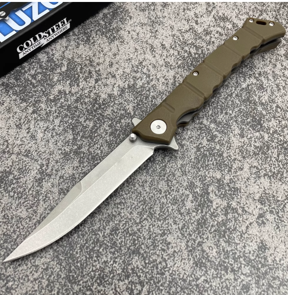 Folding Knife – Large Clip Point GFN Handle Spring Lock Tactical Military EDC detail image - detail view 5
