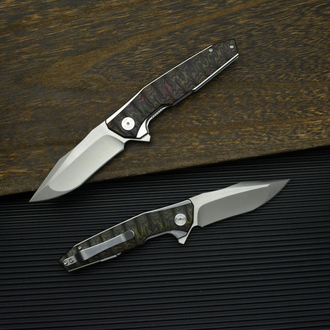 Folding Knife – Python D2 Heavy-Duty with G10 Tactical Survival Blade detail image - detail view 5