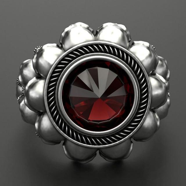 Gothic Skull Ring – Aneka Crystal Zircon Punk Biker Statement detail image - detail view 8