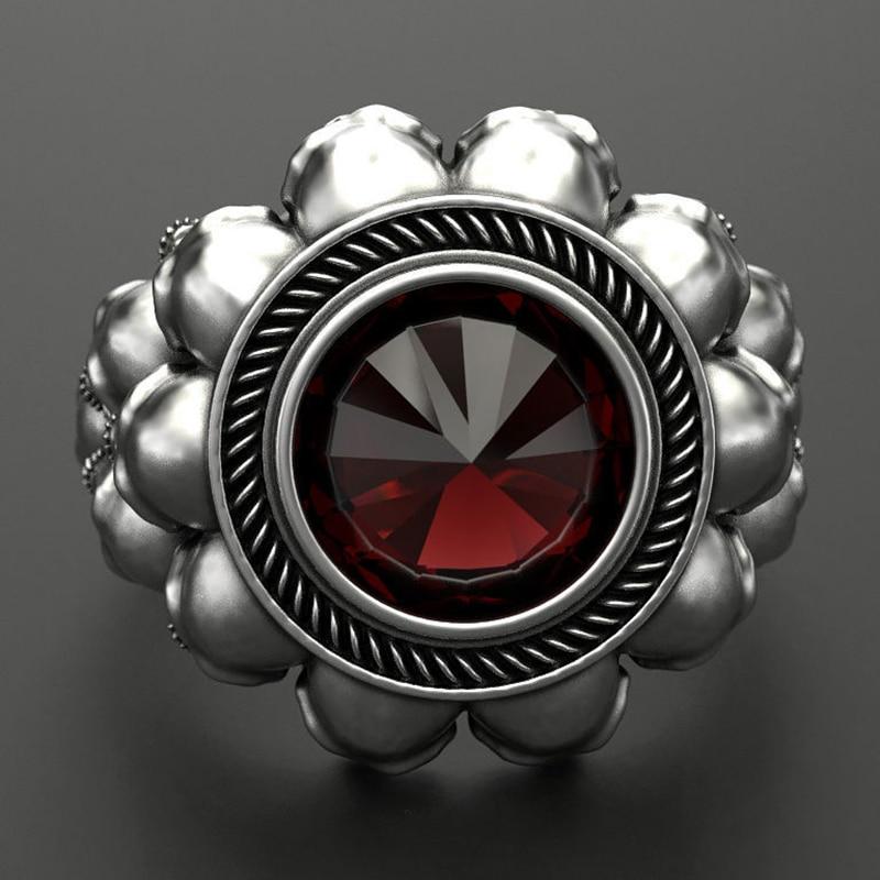 Gothic Skull Ring – Aneka Crystal Zircon Punk Biker Statement variant image - product view 4