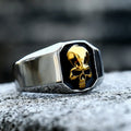 Gothic Skull Ring – Emblem Biker Punk Rock Gold Silver Statement product image