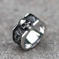 Gothic Skull Ring – Roses Punk Vintage Dark Statement for Alternative Styling, Collecting product image