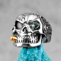 Gothic Skull Ring – Smoking Soldier Punk Biker Hip Hop Statement product image