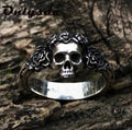Gothic Skull Ring – Thorned Rose Celtic Punk Biker Statement product image