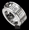 Gothic Skull Ring – Til Death Do Us Part Black Zircon Punk Eternal Love product image