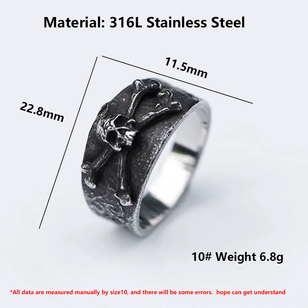 Gothic Skull Ring – Viking with Toxic Poison Punk Biker Statement detail image - detail view 5