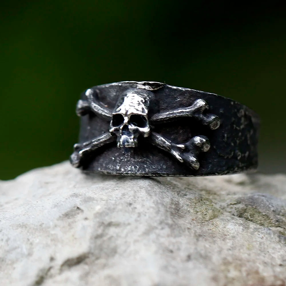 Gothic Skull Ring – Viking with Toxic Poison Punk Biker Statement product image