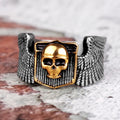 Gothic Skull Ring – Wing Motorcycle Punk Biker Rock Statement product image