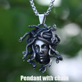 Gothic Statement Necklace – Gorgon Medusa Wrath Pendant 316L Stainless Steel Dark variant image