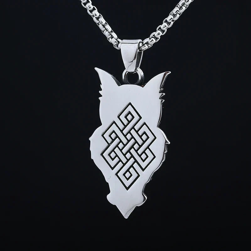 Gothic Statement Necklace – Owl with Majestic Pendant Punk Dark detail image - detail view 6