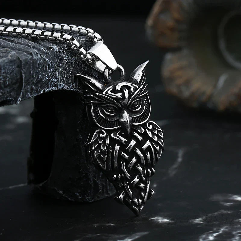 Gothic Statement Necklace – Owl with Majestic Pendant Punk Dark product image