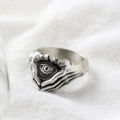 Gothic Statement Ring – Eye with Omnisight Guardian Peace Vintage Punk product image