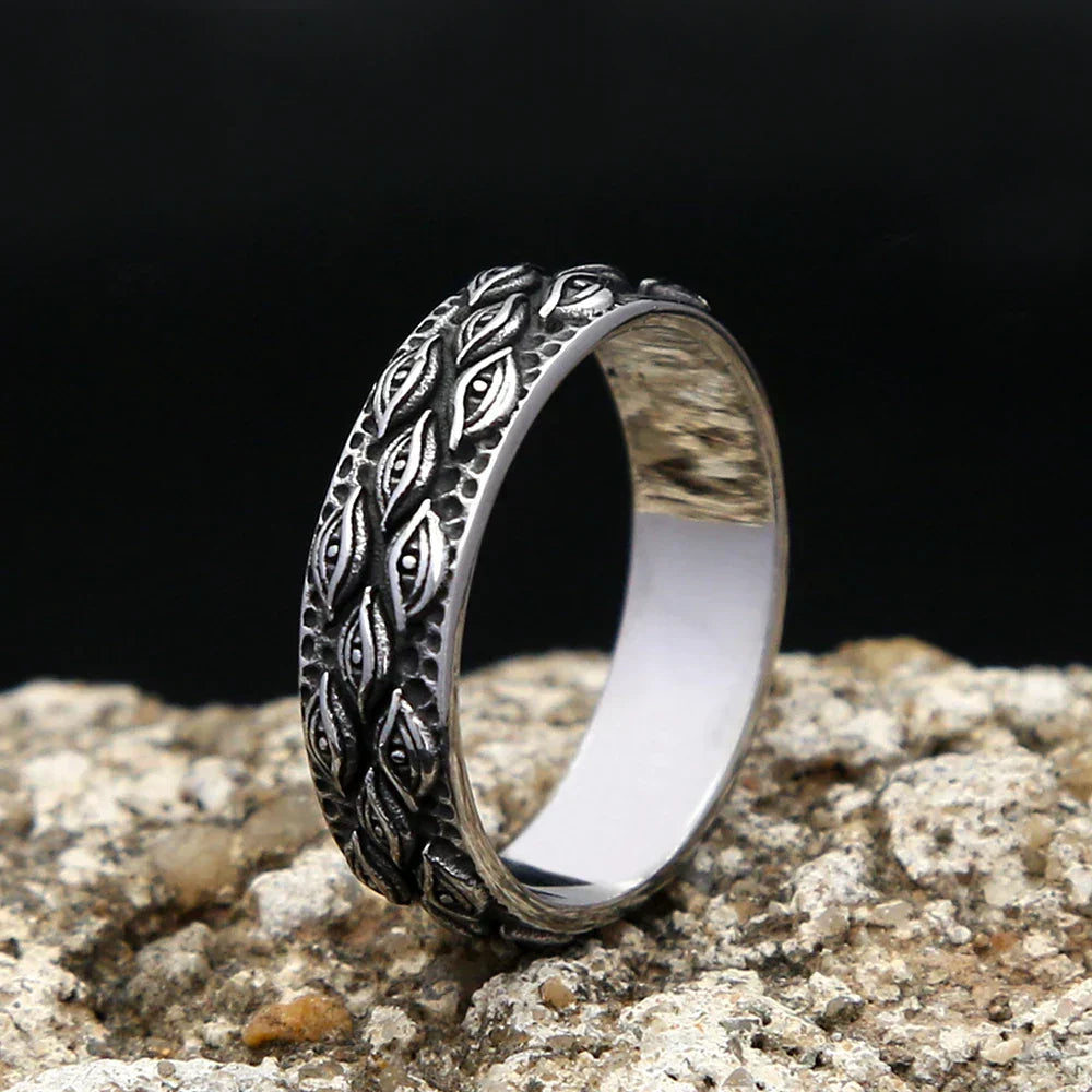 Gothic Statement Ring – Mystic All Seeing Eye Punk Vintage for Alternative Styling detail image