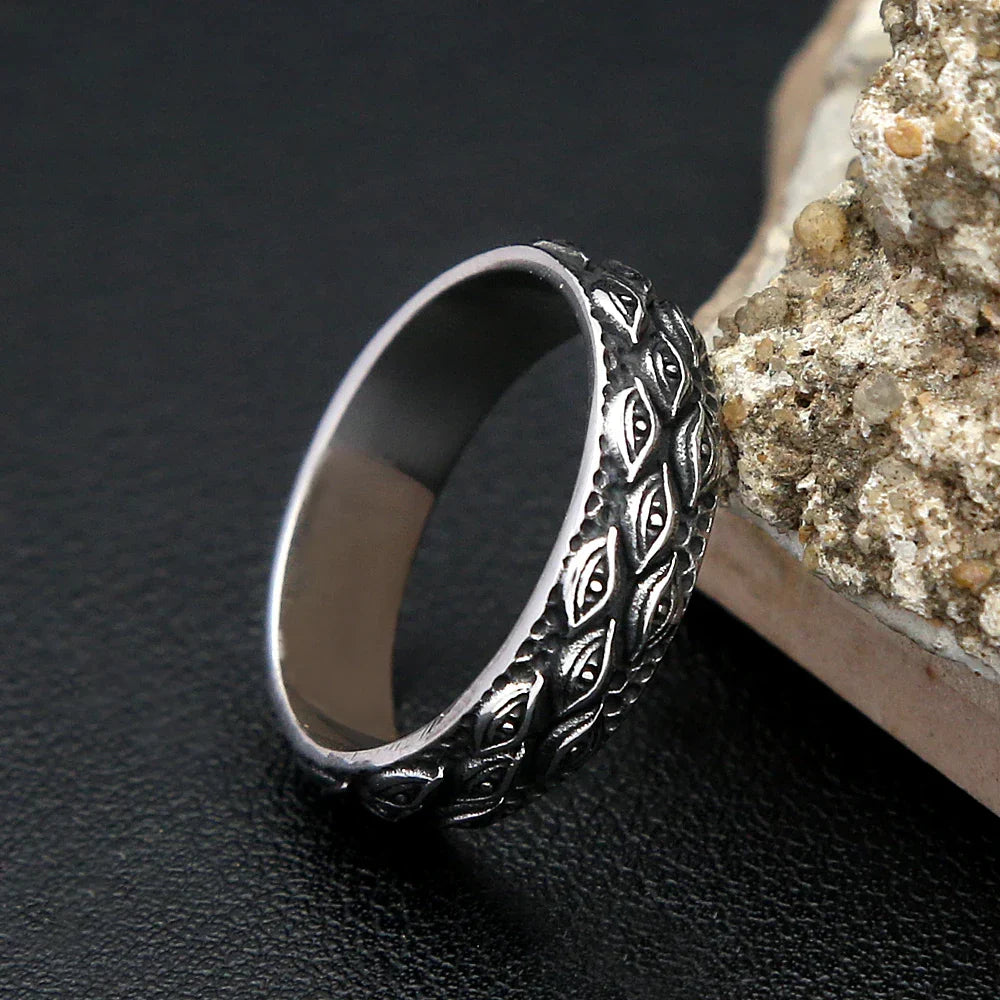 Gothic Statement Ring – Mystic All Seeing Eye Punk Vintage for Alternative Styling detail image - detail view 4