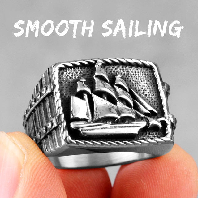 Gothic Statement Ring – Starboard Smooth Sailing Punk Biker for Alternative Styling detail image - detail view 7