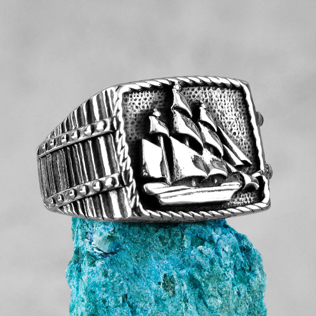 Gothic Statement Ring – Starboard Smooth Sailing Punk Biker for Alternative Styling product image