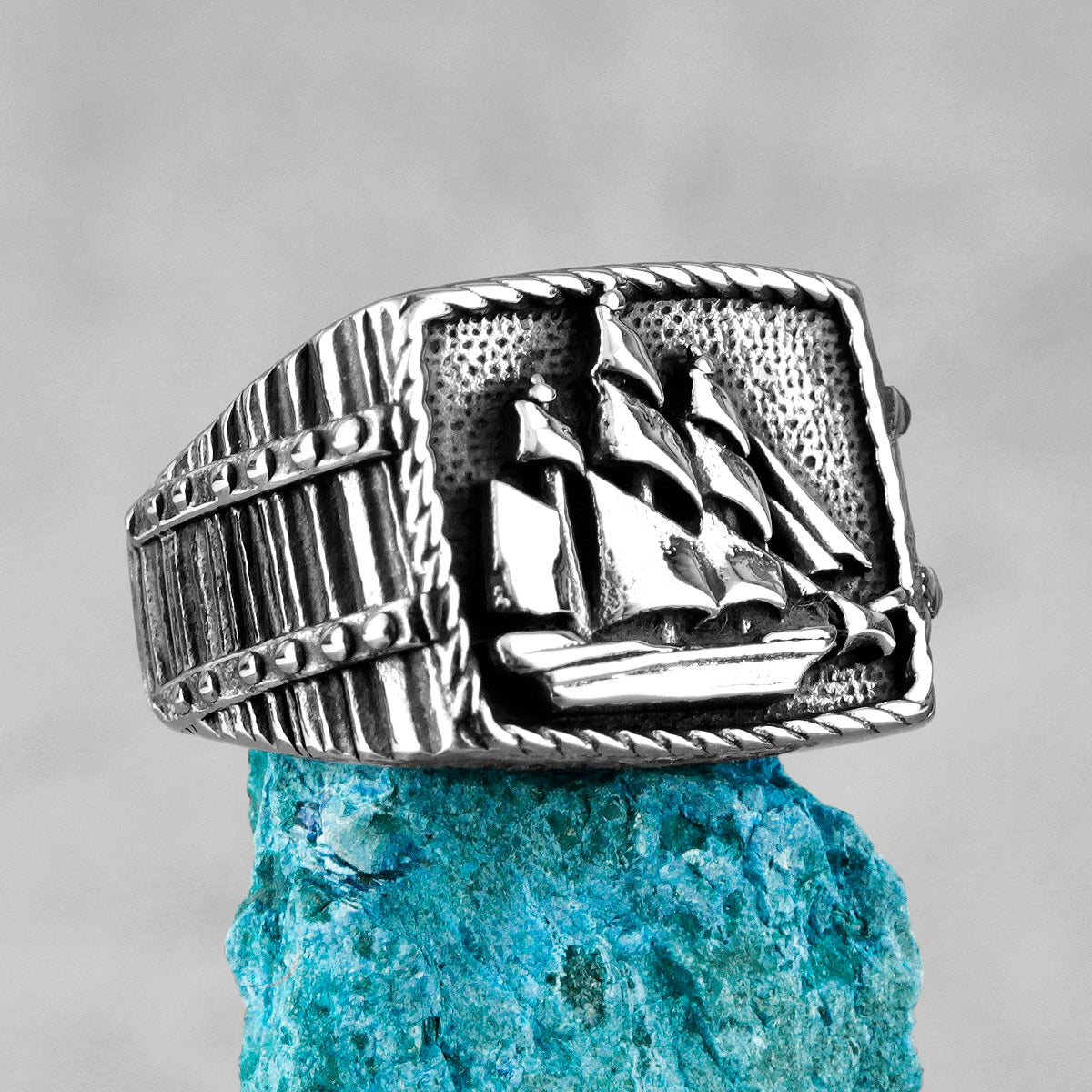 Gothic Statement Ring – Starboard Smooth Sailing Punk Biker for Alternative Styling product image