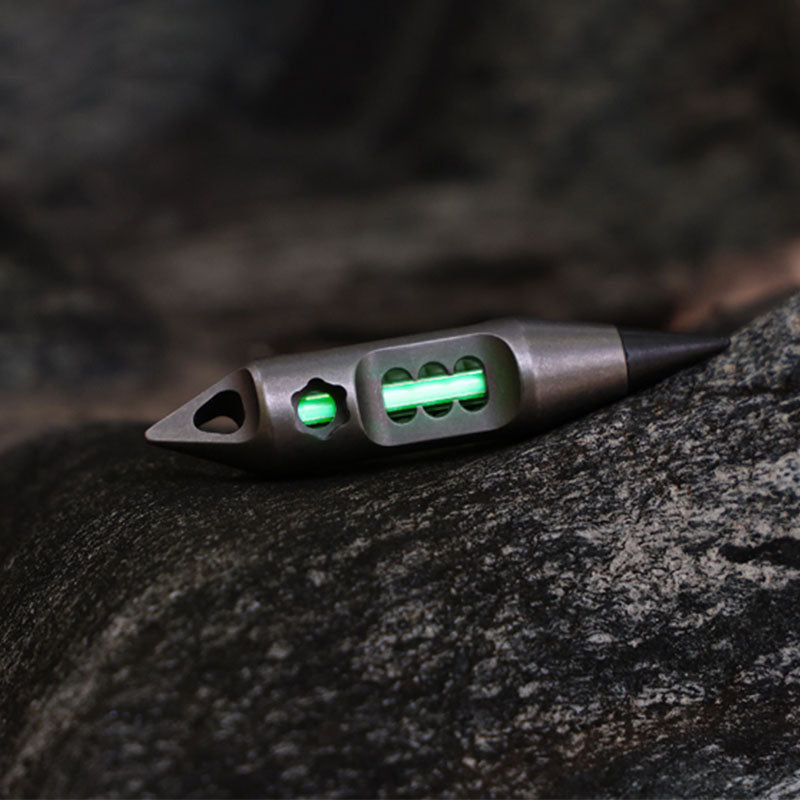 Gothic Titanium Pendant – Dark Fire EDC with Multi-Tool with Keychain Lantern detail image