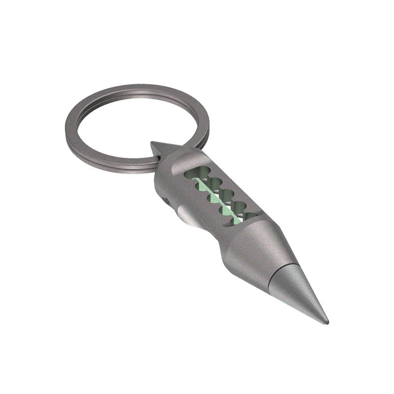 Gothic Titanium Pendant – Dark Fire EDC with Multi-Tool with Keychain Lantern detail image - detail view 3