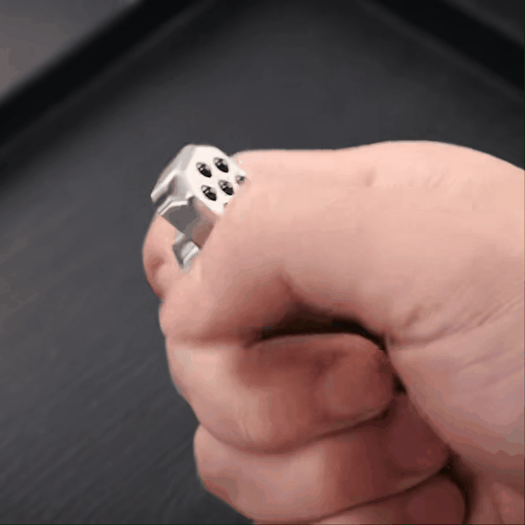 Haptic Fidget Slider – Stainless Steel Push Press Bead EDC Stress Relief Desk Toy detail image - detail view 3