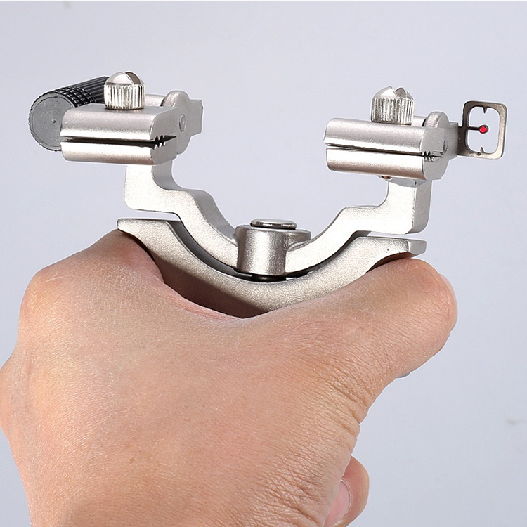 Hunting Slingshot – 360° Rotating Stainless Steel with Fiber Optic & Laser Sight detail image - detail view 4