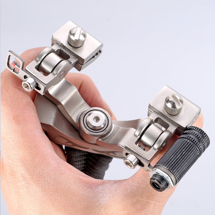 Hunting Slingshot – 360° Rotating Stainless Steel with Fiber Optic & Laser Sight detail image - detail view 5
