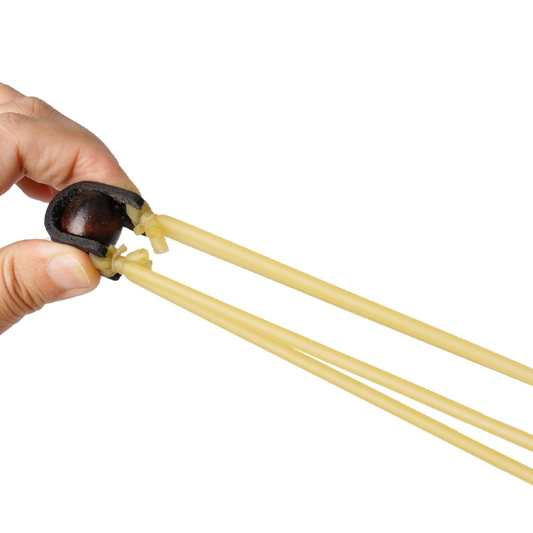 Hunting Slingshot – Adults with 10-Pack Round Tube Bands with Leather Pocket detail image