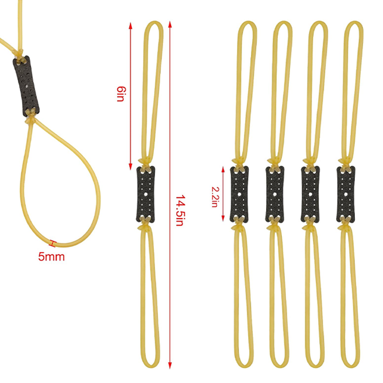 Hunting Slingshot – Adults with 10-Pack Round Tube Bands with Leather Pocket detail image - detail view 3