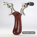 Hunting Slingshot – Adults with Stainless Steel Wood Handle with Laser & Fiber Optic Sight product image