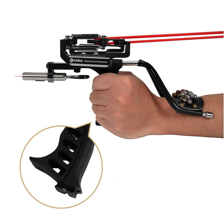 Hunting Slingshot – Professional with Stainless Steel Wrist Rest with Laser Sight detail image - detail view 5