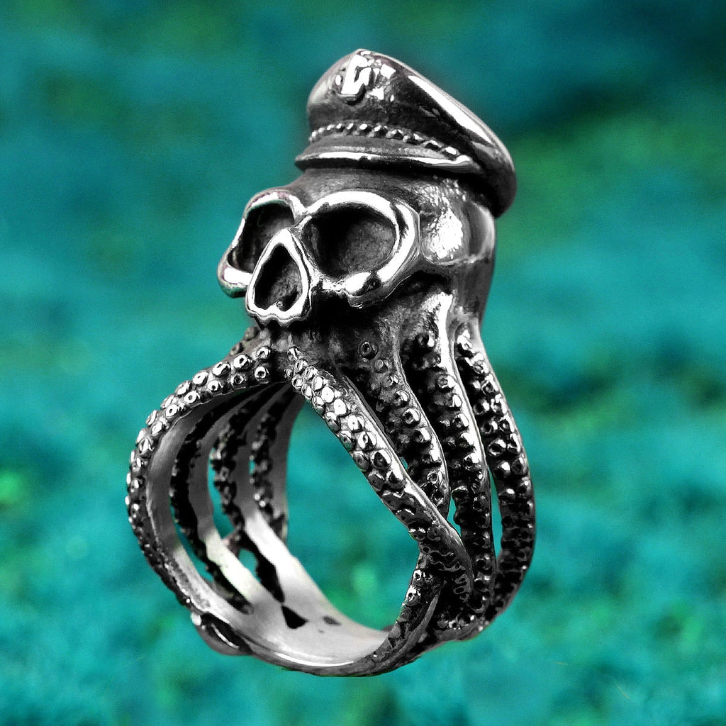 Kraken Octopus Ring – Gothic with Captain Punk Rock Hip Hop Biker Statement detail image