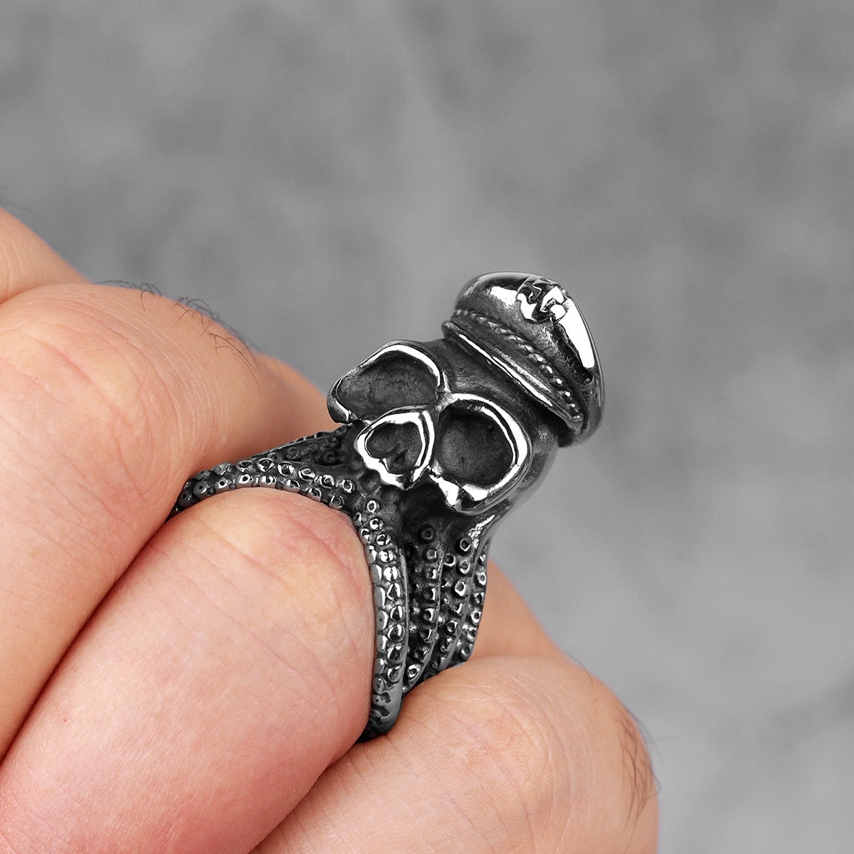 Kraken Octopus Ring – Gothic with Captain Punk Rock Hip Hop Biker Statement detail image - detail view 4