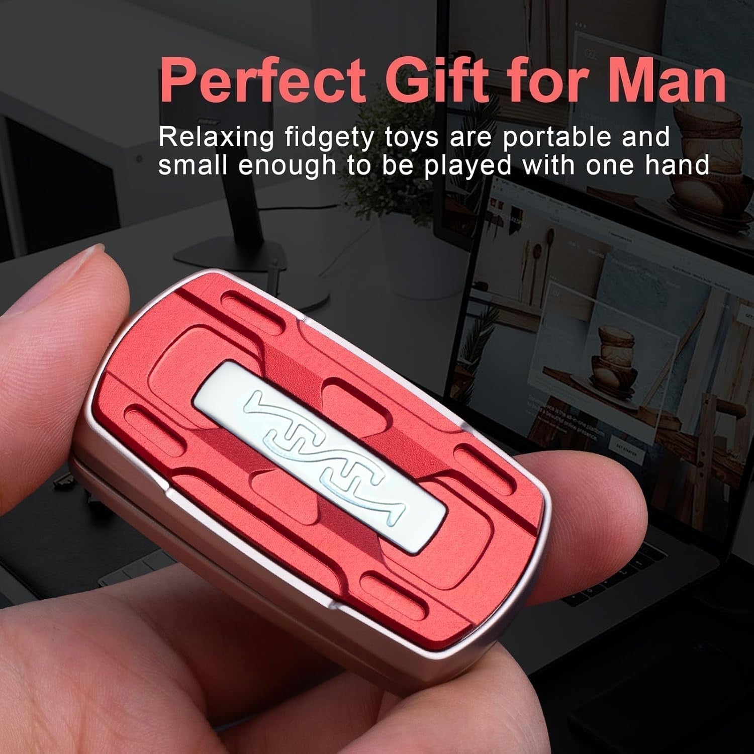 Magnetic Fidget Slider – Alloy CNC Engraved Sound Blade EDC Stress Relief ADHD Anxiety detail image - detail view 3