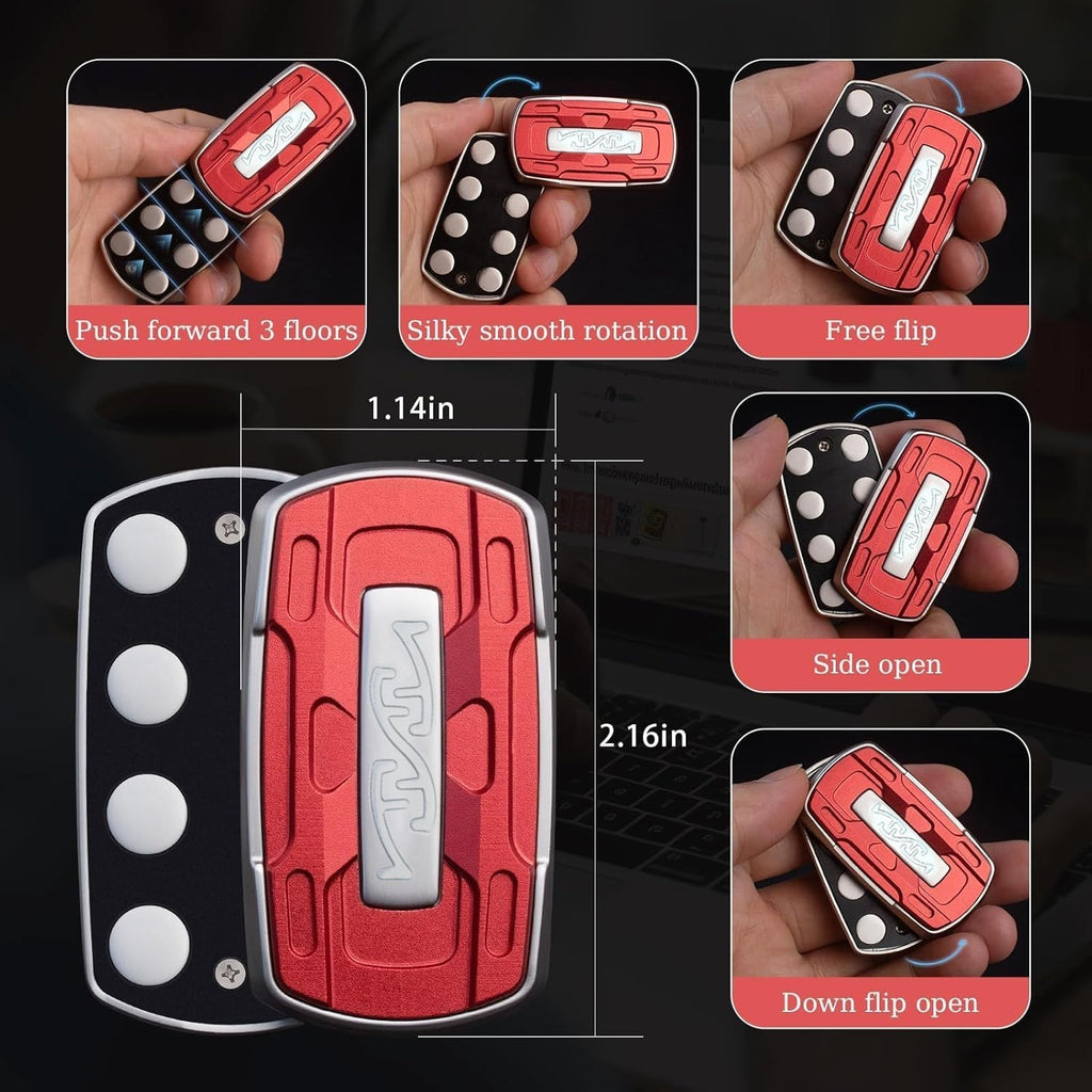 Magnetic Fidget Slider – Alloy CNC Engraved Sound Blade EDC Stress Relief ADHD Anxiety detail image - detail view 5