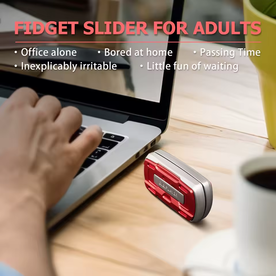 Magnetic Fidget Slider – Alloy CNC Engraved Sound Blade EDC Stress Relief ADHD Anxiety detail image - detail view 8