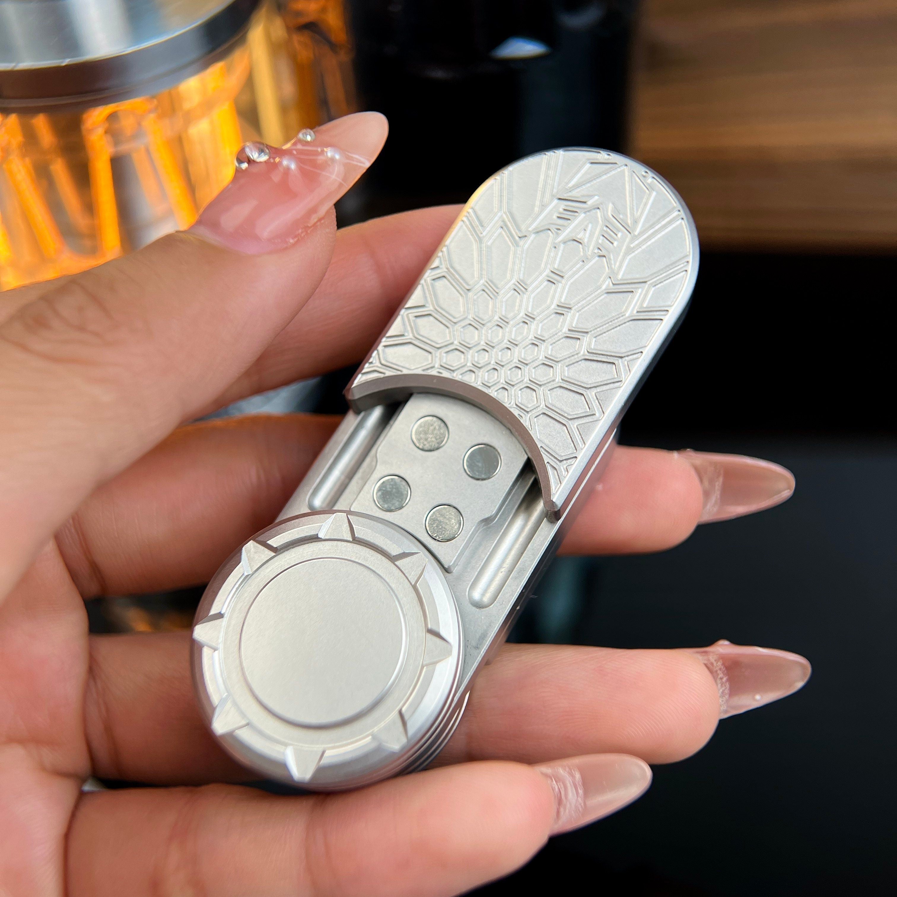 Magnetic Fidget Slider – Metal Toy 5-in-1 Click Spinner Gear EDC Stress Relief Desk detail image - detail view 6