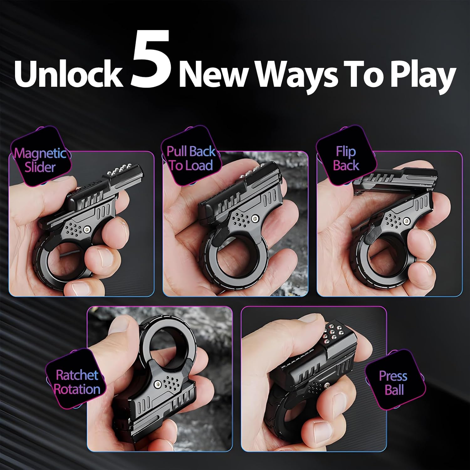 Magnetic Fidget Slider – Mini Marksman Titanium Toy with Metal detail image - detail view 6