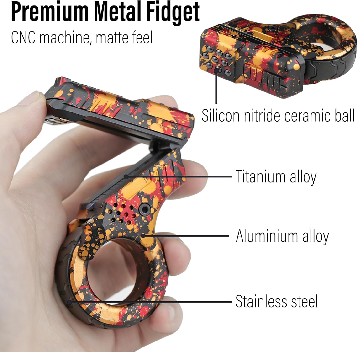 Magnetic Fidget Slider – Mini Marksman Titanium Toy with Metal detail image - detail view 8