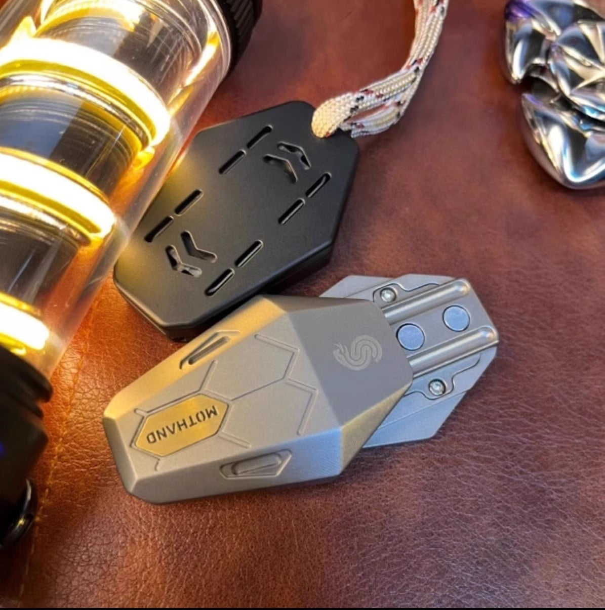Magnetic Fidget Slider – Serpentis Titanium with Precision Sound Chamber EDC product image