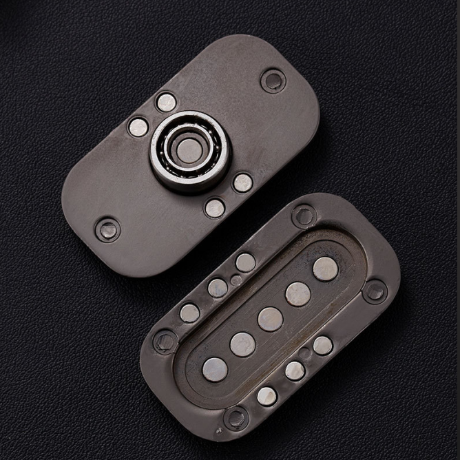 Magnetic Fidget Spinner – Owl Coin Titanium with 360° Stress Relief EDC detail image - detail view 13