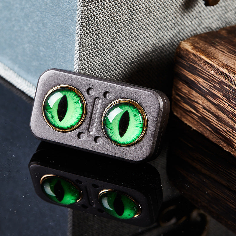 Magnetic Fidget Spinner – Owl Coin Titanium with 360° Stress Relief EDC detail image