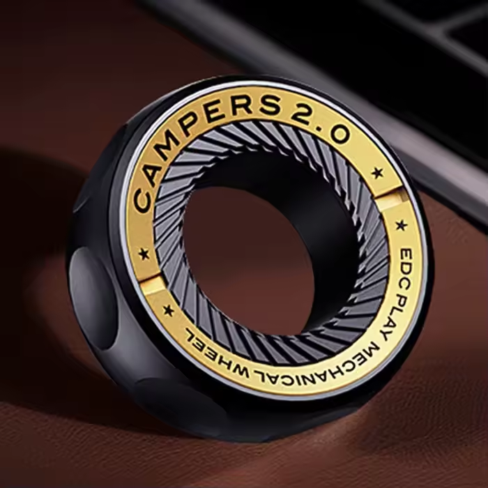 Magnetic Fidget Spinner – RelaxiSpin Rings with Stainless Steel & Brass Rings variant image