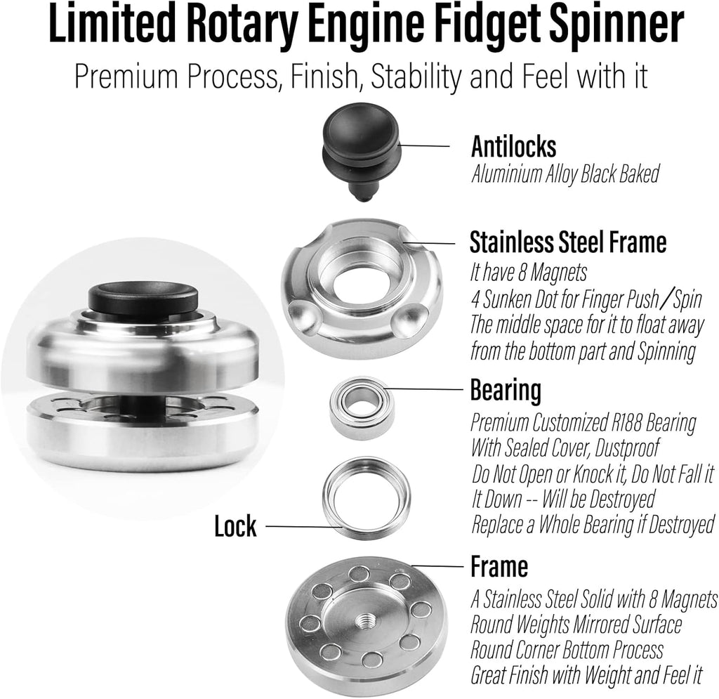Magnetic Fidget Spinner – ScaleSpinner Levitation with Stainless Steel EDC detail image - detail view 6