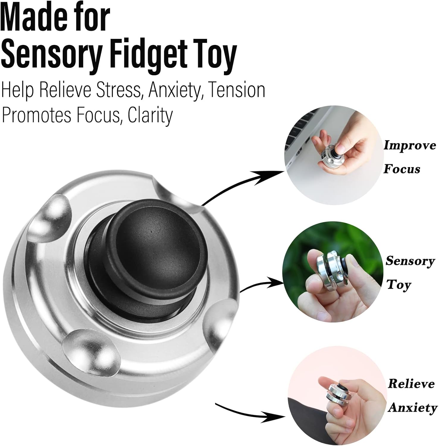Magnetic Fidget Spinner – ScaleSpinner Levitation with Stainless Steel EDC detail image - detail view 7