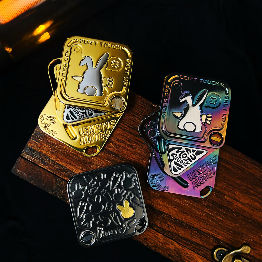 Magnetic Fidget Toy – Polar Flash SNAP Triple-Slide EDC with Titanium & Zirconium detail image - detail view 11