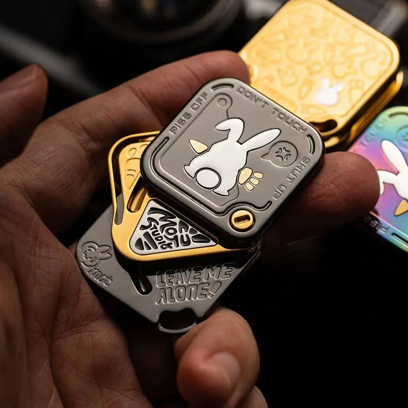Magnetic Fidget Toy – Polar Flash SNAP Triple-Slide EDC with Titanium & Zirconium detail image - detail view 7