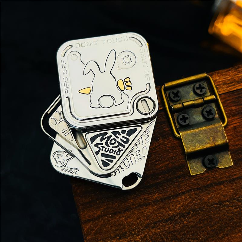 Magnetic Fidget Toy – Polar Flash SNAP Triple-Slide EDC with Titanium & Zirconium variant image - product view 4