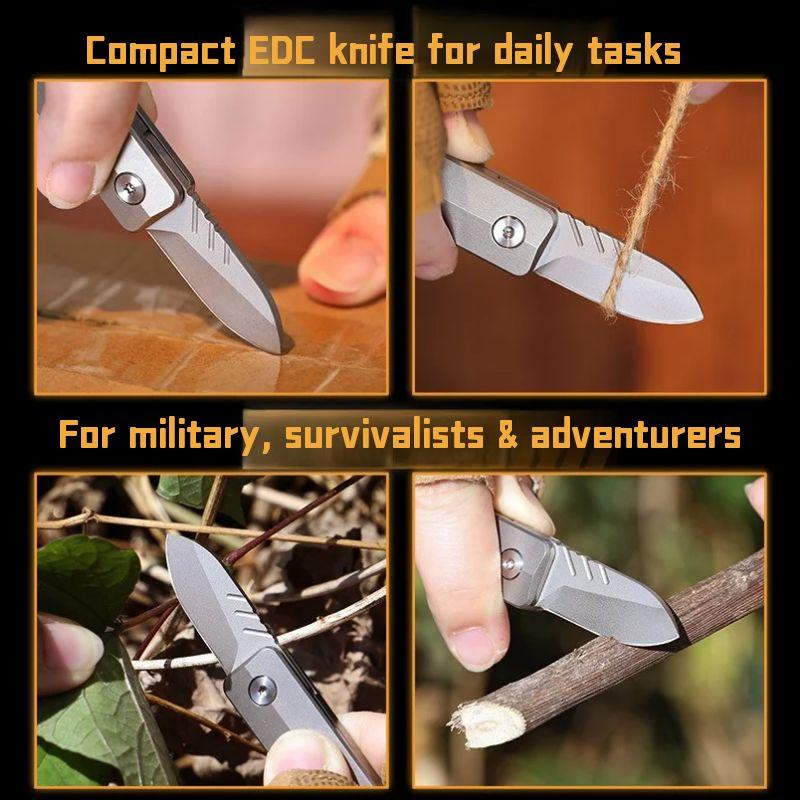 Magnetic Fidget Toy – TiSpin Blade Titanium Utility Knife with D2 Steel EDC Multi-Tool detail image - detail view 9