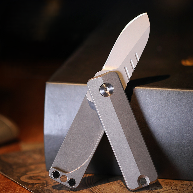 Magnetic Fidget Toy – TiSpin Blade Titanium Utility Knife with D2 Steel EDC Multi-Tool product image