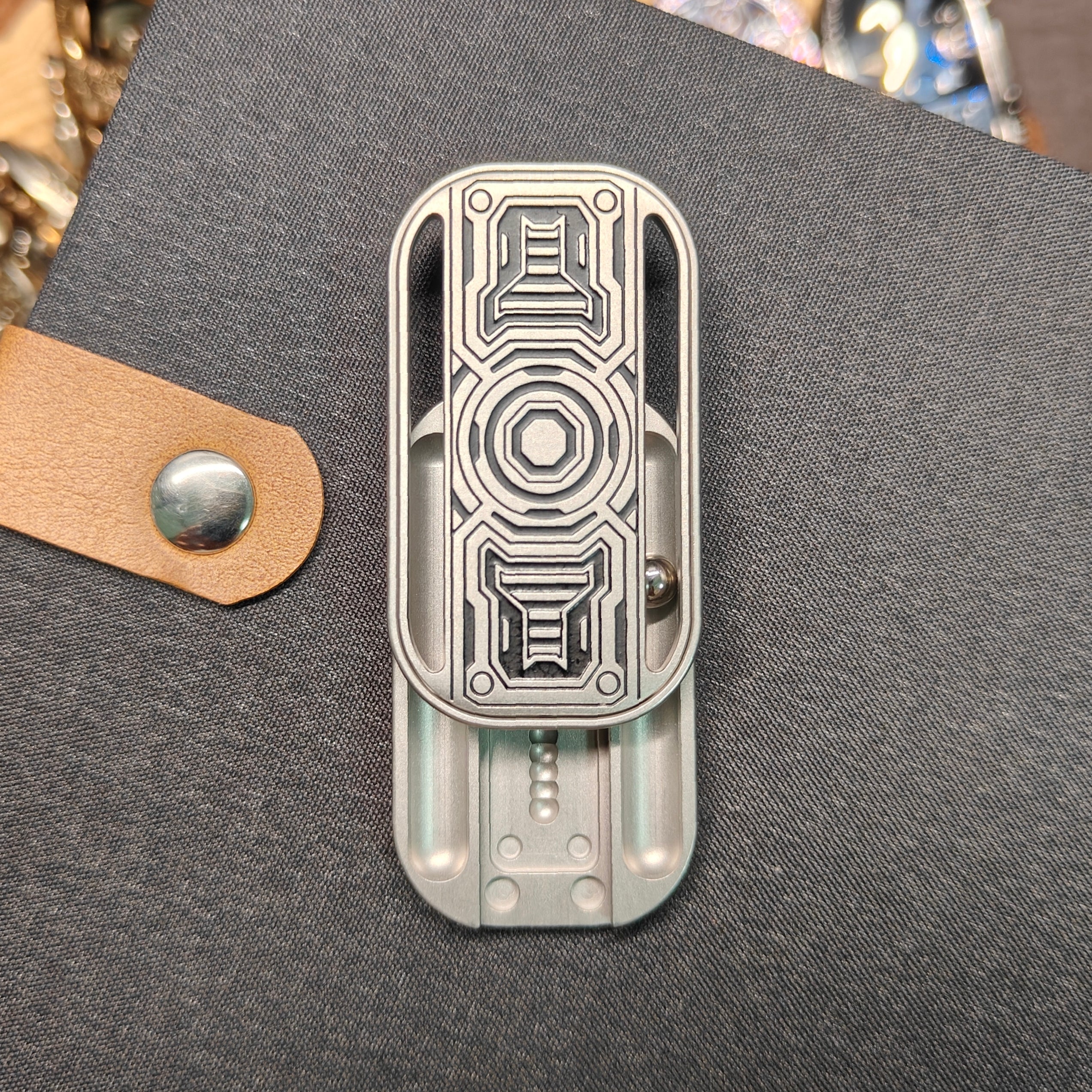 Mechanical Fidget Slider – Stainless Steel Hop with Dual Sound EDC detail image